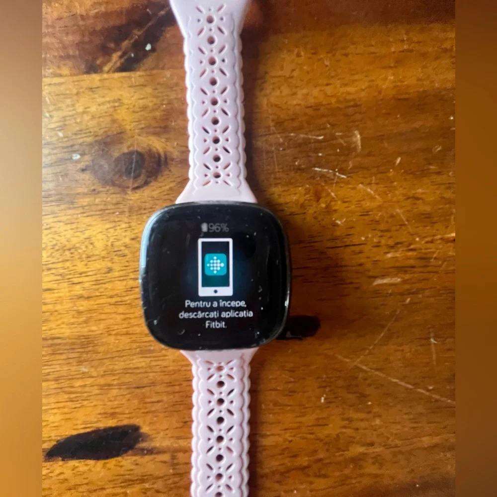 Fitbit Sense with Pink Band